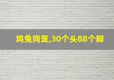 鸡兔同笼,30个头88个脚