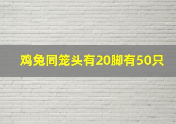 鸡兔同笼头有20脚有50只