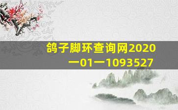 鸽子脚环查询网2020一01一1093527