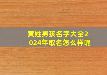 黄姓男孩名字大全2024年取名怎么样呢