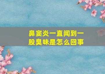 鼻窦炎一直闻到一股臭味是怎么回事