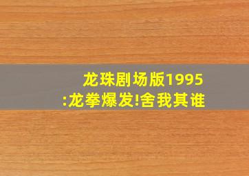 龙珠剧场版1995:龙拳爆发!舍我其谁