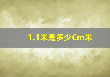 1.1米是多少Cm米