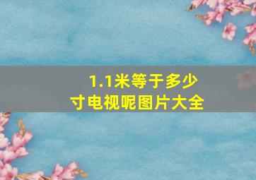 1.1米等于多少寸电视呢图片大全