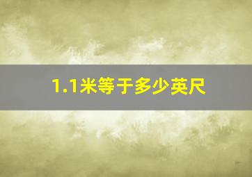 1.1米等于多少英尺