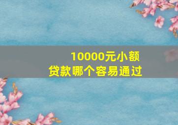 10000元小额贷款哪个容易通过