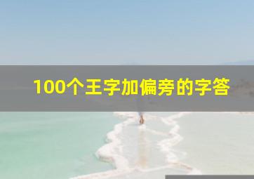 100个王字加偏旁的字答