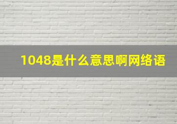 1048是什么意思啊网络语