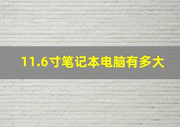 11.6寸笔记本电脑有多大