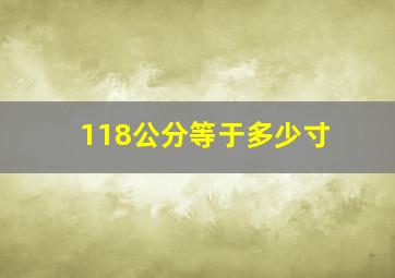 118公分等于多少寸