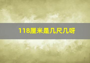 118厘米是几尺几呀