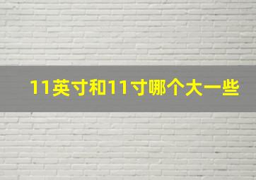 11英寸和11寸哪个大一些