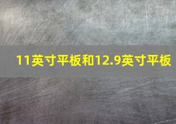 11英寸平板和12.9英寸平板