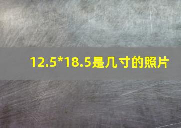 12.5*18.5是几寸的照片