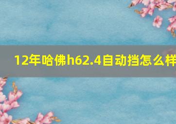 12年哈佛h62.4自动挡怎么样