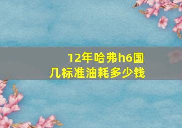 12年哈弗h6国几标准油耗多少钱