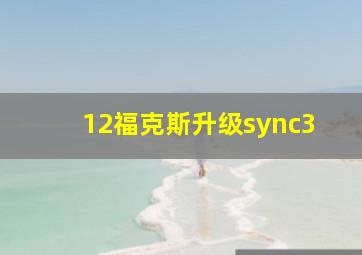 12福克斯升级sync3