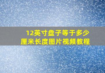 12英寸盘子等于多少厘米长度图片视频教程