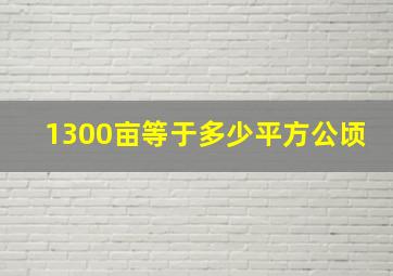 1300亩等于多少平方公顷