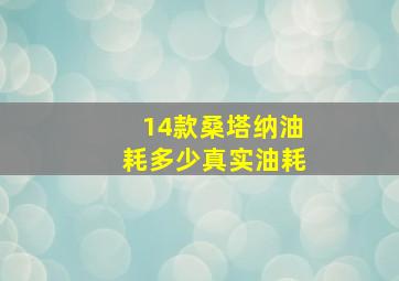 14款桑塔纳油耗多少真实油耗