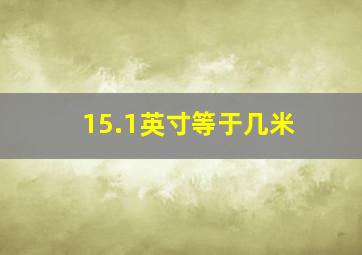 15.1英寸等于几米