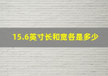 15.6英寸长和宽各是多少