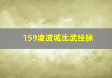 159凌波城比武经脉