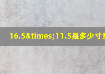 16.5×11.5是多少寸照片