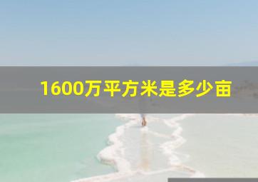 1600万平方米是多少亩