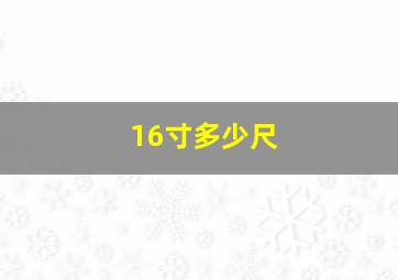 16寸多少尺