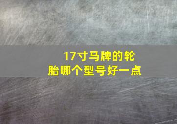 17寸马牌的轮胎哪个型号好一点