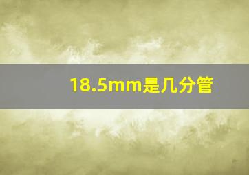 18.5mm是几分管