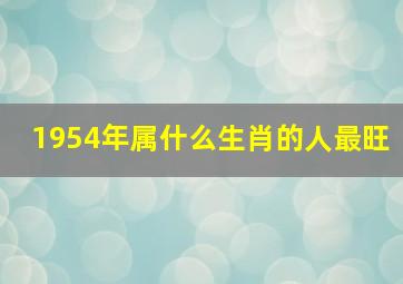 1954年属什么生肖的人最旺