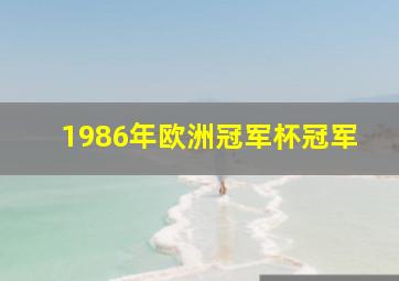 1986年欧洲冠军杯冠军