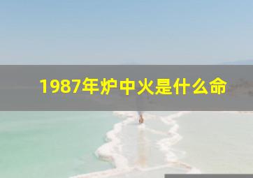 1987年炉中火是什么命