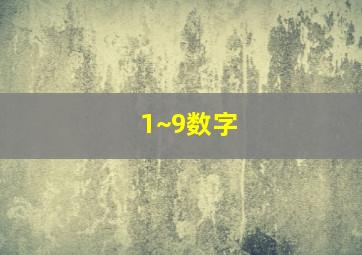 1~9数字