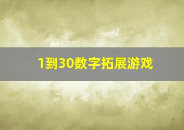 1到30数字拓展游戏