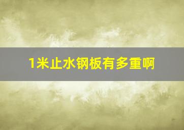 1米止水钢板有多重啊