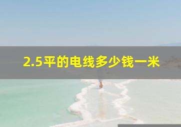 2.5平的电线多少钱一米