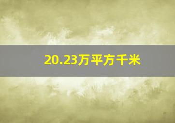 20.23万平方千米