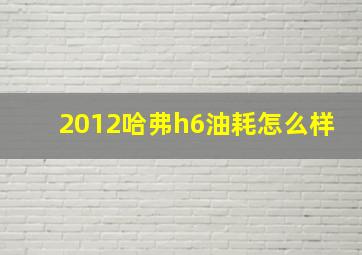 2012哈弗h6油耗怎么样