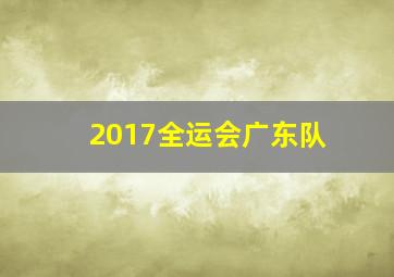 2017全运会广东队