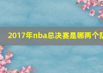 2017年nba总决赛是哪两个队