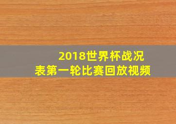 2018世界杯战况表第一轮比赛回放视频