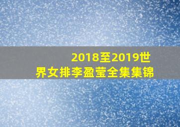 2018至2019世界女排李盈莹全集集锦