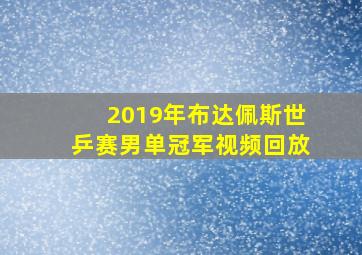 2019年布达佩斯世乒赛男单冠军视频回放