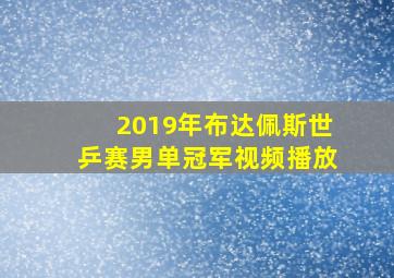 2019年布达佩斯世乒赛男单冠军视频播放