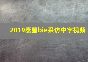 2019泰星bie采访中字视频