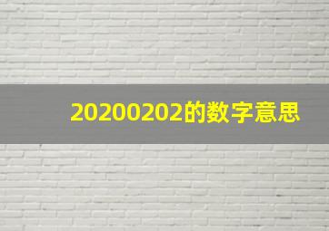 20200202的数字意思