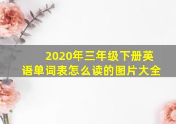 2020年三年级下册英语单词表怎么读的图片大全